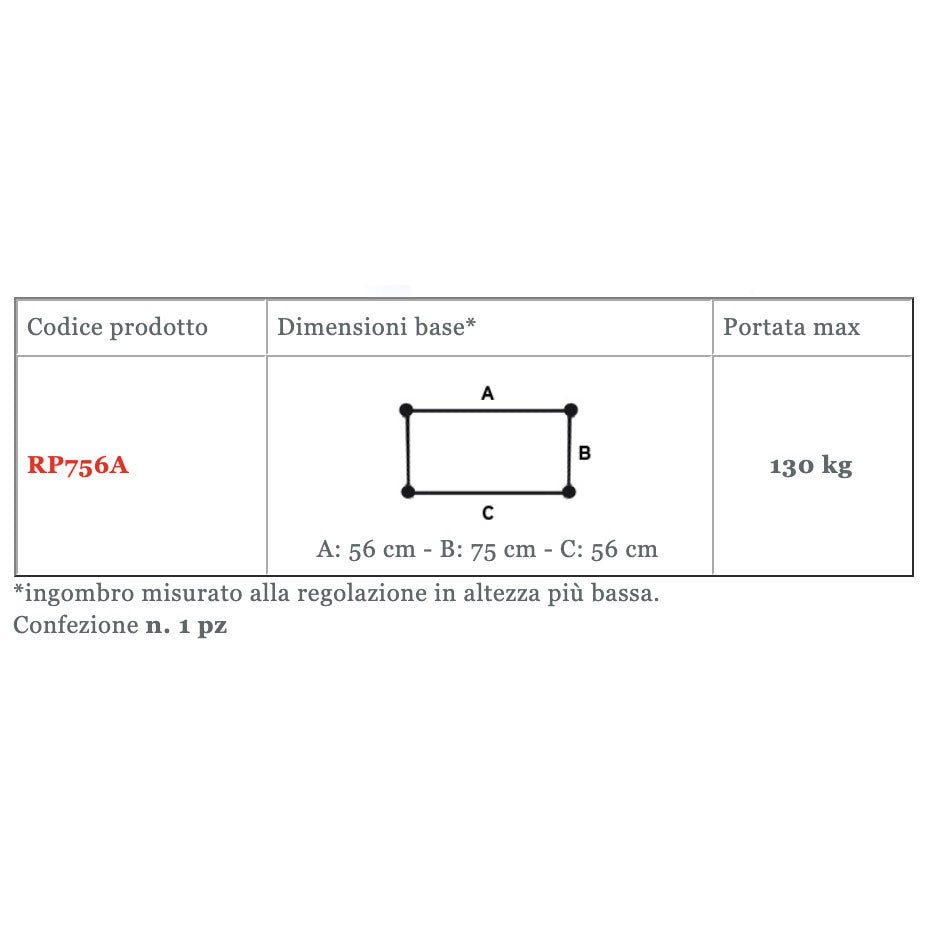Deambulatore antibrachiale pieghevole RP756A