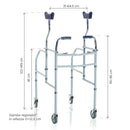 Deambulatore sottoascellare verniciato pieghevole RP758S - Regolabile in altezza