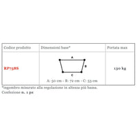 Deambulatore sottoascellare verniciato pieghevole RP758S - Regolabile in altezza