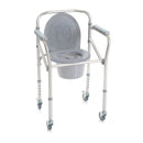 Sedia comoda WC RP782 -in alluminio a 4 funzioni, pieghevole con ruote