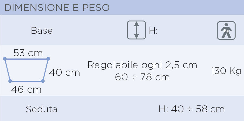 Sedia comoda WC RP783 - in alluminio a 4 funzioni con braccioli ribaltabili
