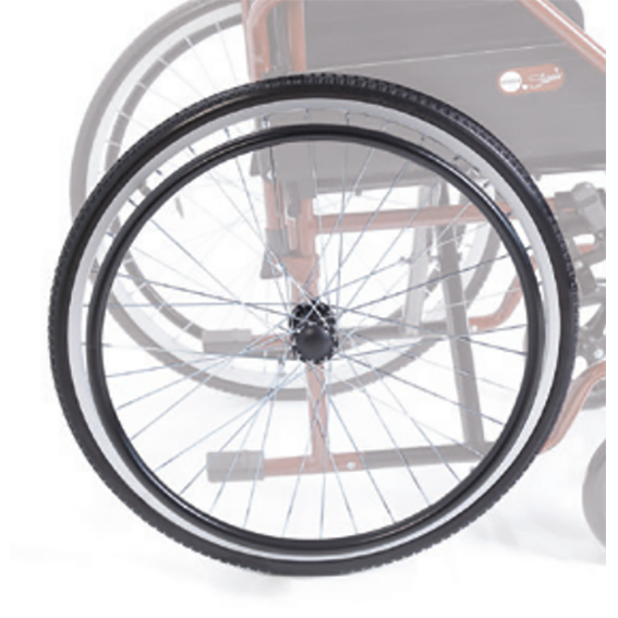 Ruota posteriore in PU Ø 60 cm CPR413 per carrozzine ARDEA Start (singola)