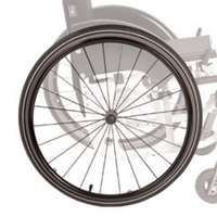 Ruote posteriori pneumatiche CLA231 per carrozzina ARDEA ATMOS (coppia)