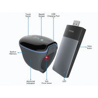 Saturimetro da dito indossabile VIATOM O2Ring con Wireless remoto - Adulti