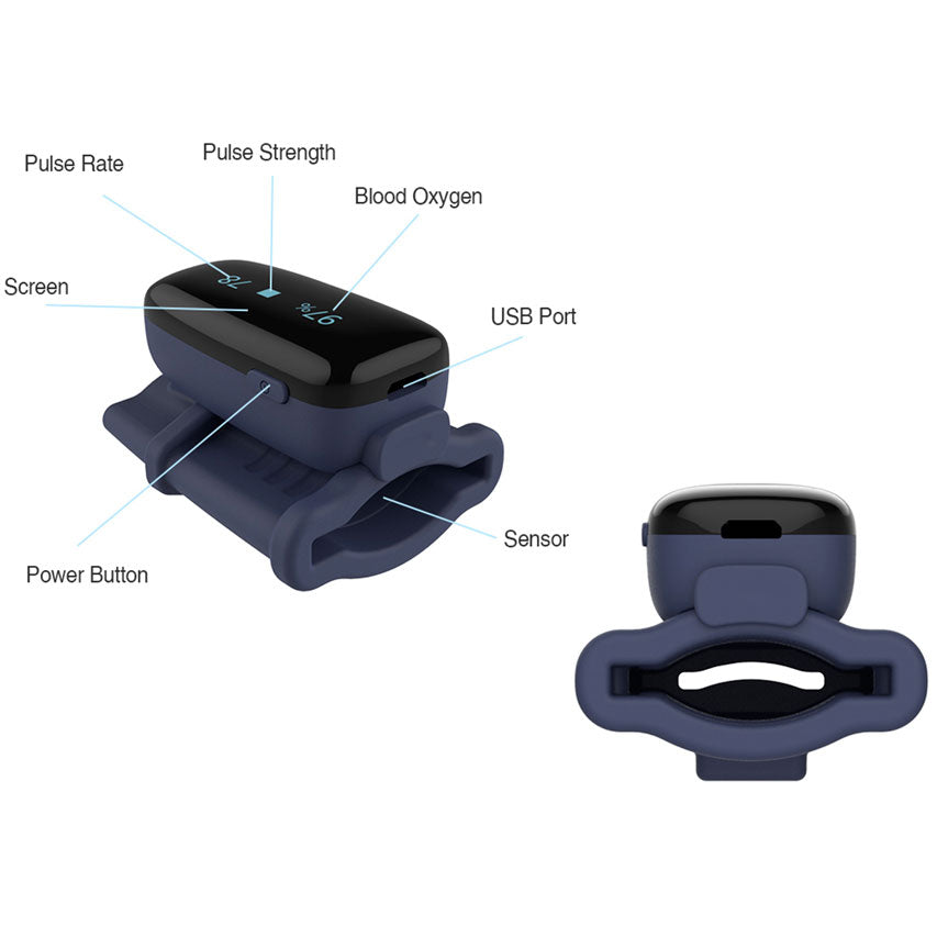 Saturimetro da dito VIATOM OXYFIT con Bluetooth - Adulti