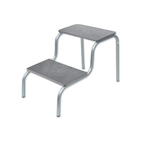 Scaletta a 2 gradini grigia verniciata