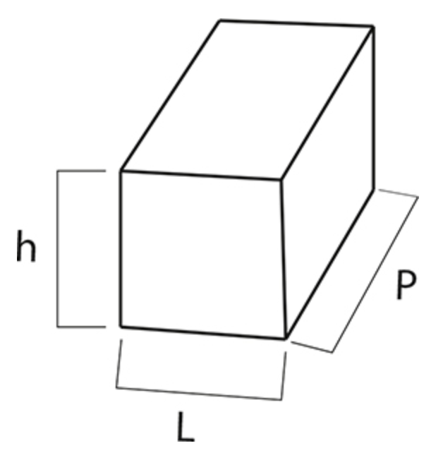 Cuscino a forma di parallelepipedo 20x40x10 cm