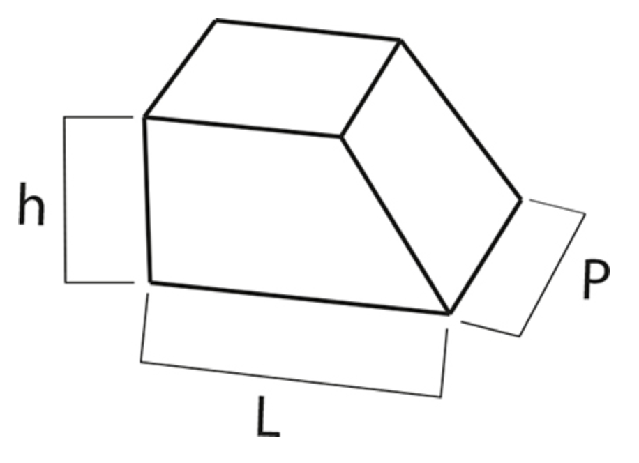 Cuscino a forma trapezoidale 50x40x30 cm