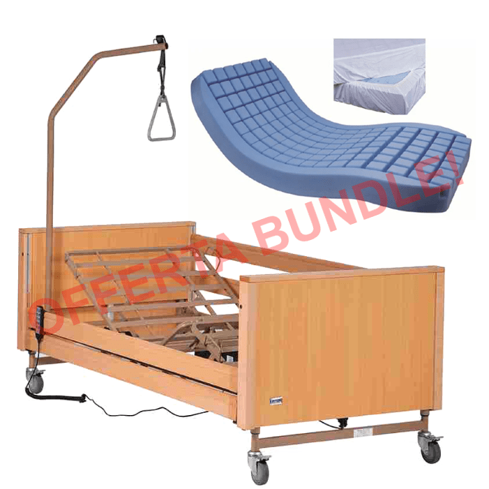 Letto da degenza elettrico SOCRATE + Materasso POLYPLOT 1 (Offerta Bundle)