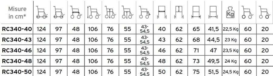 Sedia comoda KOMODA in acciaio verniciato - Schienale reclinabile - Autospinta posteriore - RC340