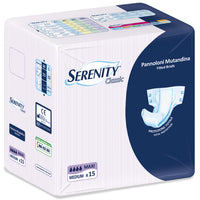 Pannolone Mutandina con elastici SERENITY CLASSIC Maxi - Adulti M (15 pz)