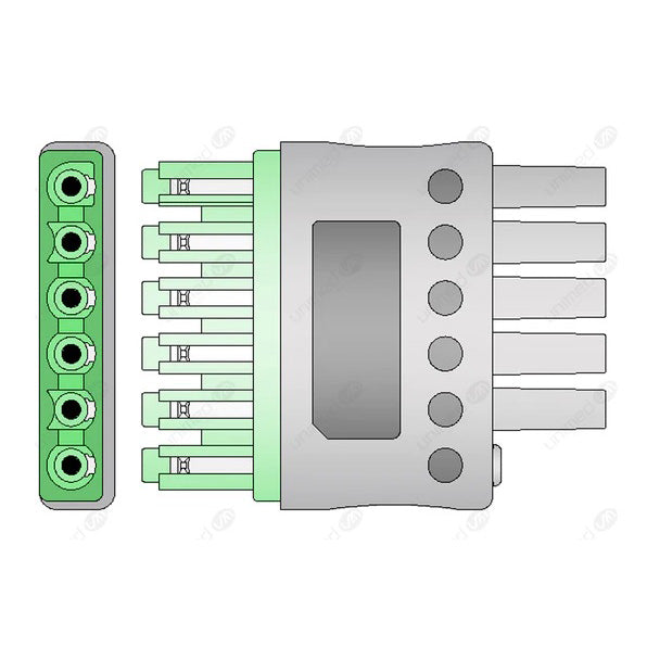 Set ECG 5 derivazioni DG5-90P-I - Compatibile Draeger