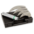 Set laringoscopio F.O. adulti con 4 lame Mc Intosh Green GIMA 1-2-3-4