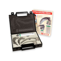 Set laringoscopio F.O. adulti con 4 lame Mc Intosh Green GIMA 1-2-3-4