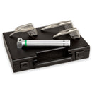 Set laringoscopio F.O. pediatrico Green GIMA con 2 lame Miller 0-1 e 1 lama Mc Intosh 0