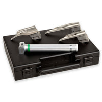 Set laringoscopio F.O. pediatrico Green GIMA con 2 lame Miller 0-1 e 1 lama Mc Intosh 0