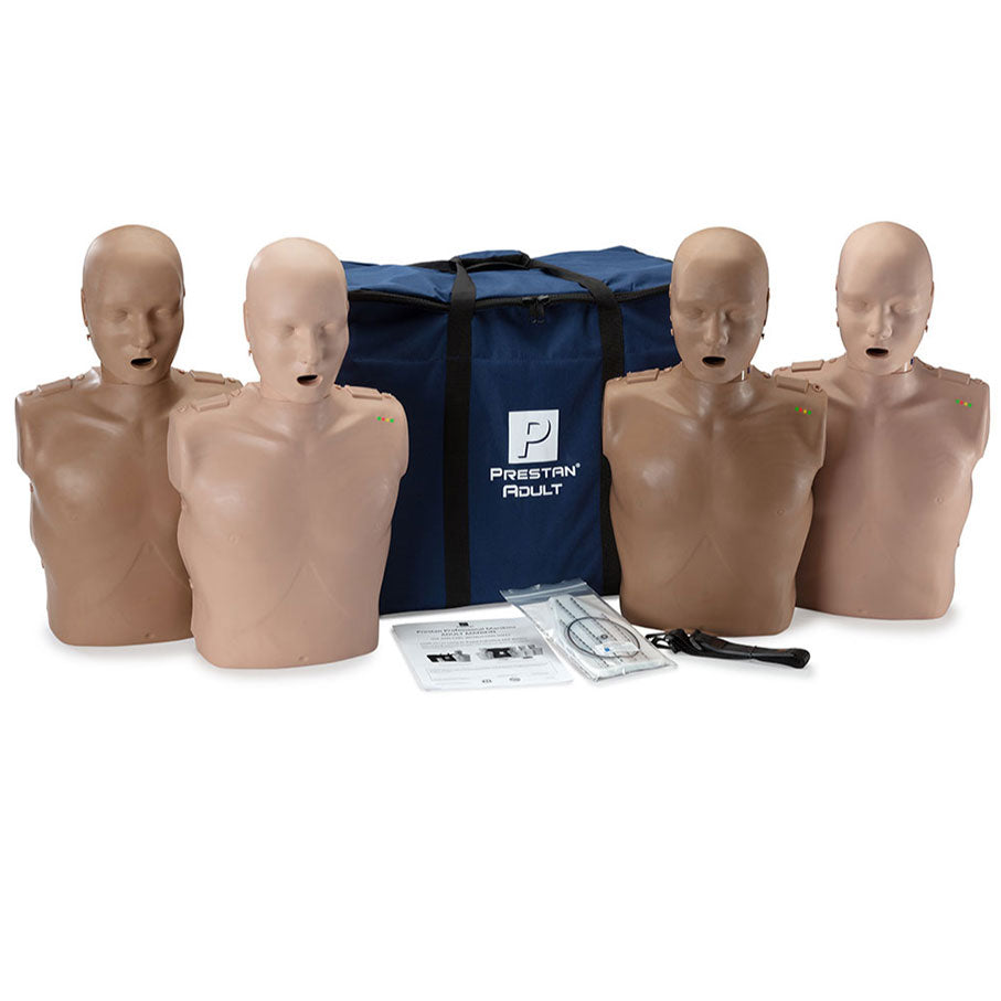 Set manichini RCP adulto Prestan Professional Diversity - con Feedback Monitor/Clicker (2 pelle chiara e 2 pelle scura)