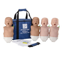 Set manichini RCP lattante Prestan Infant Ultralite Diversity - con Feedback Monitor/Clicker (2 pelle chiara e 2 pelle scura)