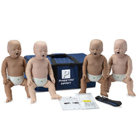 Set manichini RCP neonatale Prestan Professional Infant Diversity - con Feedback Monitor/Clicker (2 pelle chiara e 2 pelle scura)