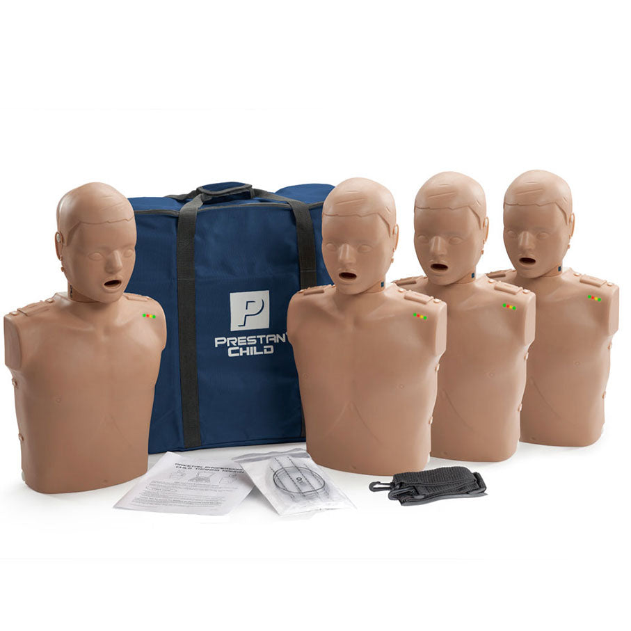 Set manichini RCP pediatrico Prestan Professional Child - con Feedback Monitor/Clicker (pelle scura)