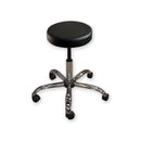 Sgabello con sedile imbottito - base in metallo elevabile a vite