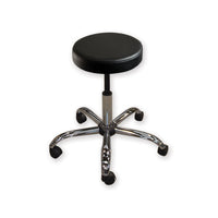 Sgabello con sedile imbottito - base in metallo elevabile a vite