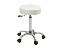 Sgabello con sedile imbottito - base in acciaio elevabile a gas