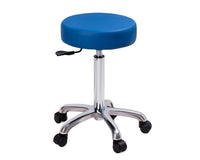 Sgabello con sedile imbottito - base in acciaio elevabile a gas