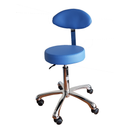 Sgabello con sedile e schienale imbottiti - base in acciaio elevabile a gas