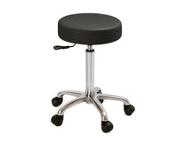 Sgabello con sedile imbottito - base in acciaio elevabile a gas