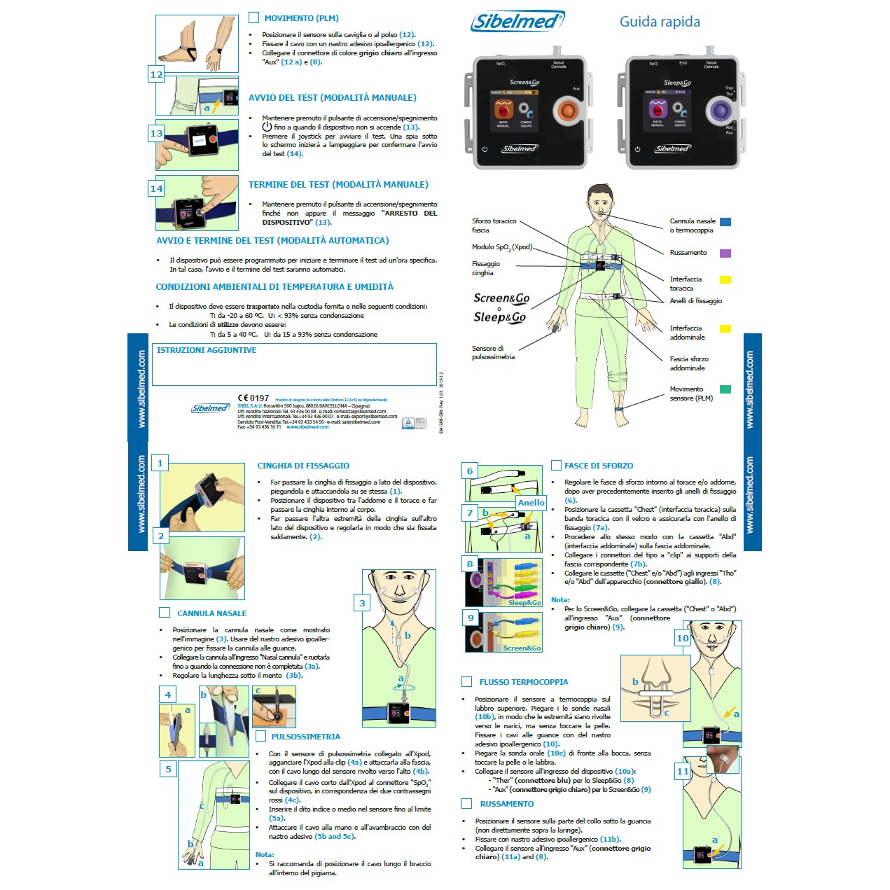 Poligrafo respiratorio New Screen&Go + Software BITMEDLab (screening delle OSAS) – 7 canali