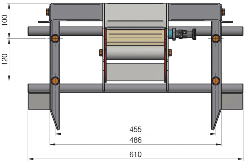 Sistema di fissaggio per sedia/scendi scale/monta scale MF