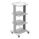 Carrello in alluminio SMART - 4 ripiani mm 360 x 400