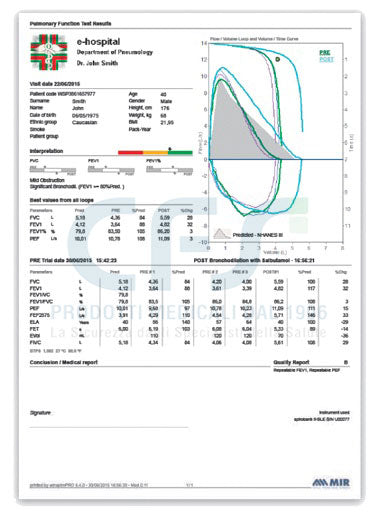 Spirometro MIR New Spirolab con MIR Spiro e SpO2