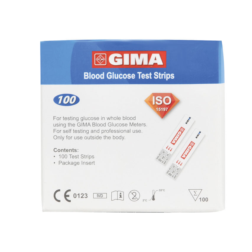 Strisce glucosio per glucometro GIMA (conf. 100 pz.)