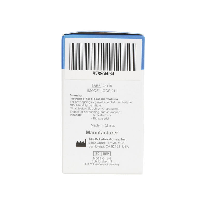 Strisce glucosio per glucometro GIMA (conf. 50 pz.)