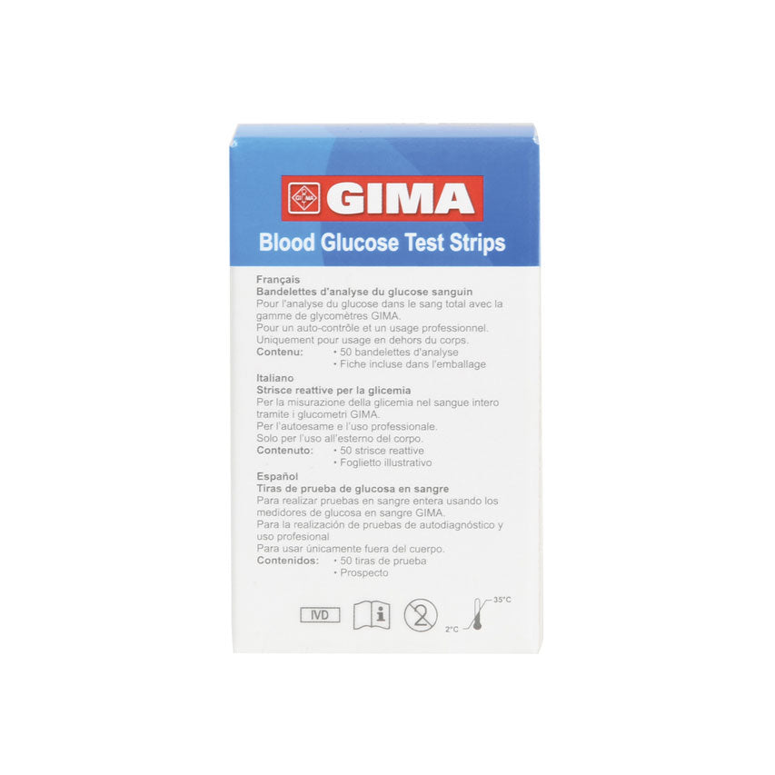 Strisce glucosio per glucometro GIMA (conf. 50 pz.)