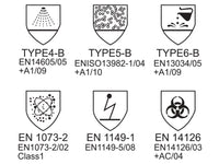 Tuta isolante monouso con cuciture termosaldate - Cat. III Tipo 4B-5B-6B