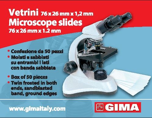 Vetrini molati a banda sabbiata su due lati (conf. 50 pz.)