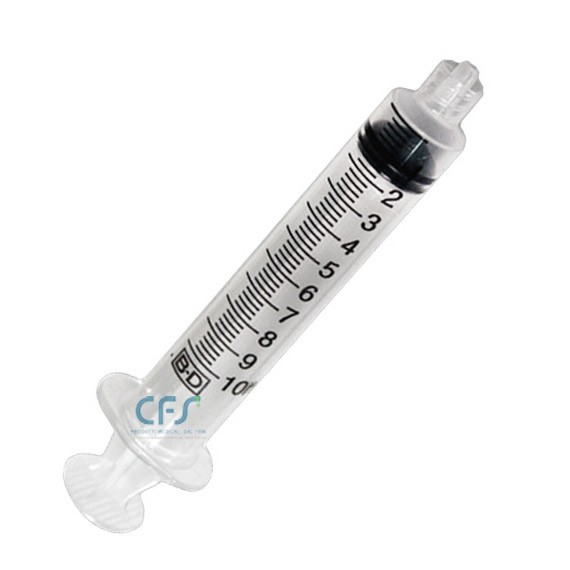 Siringa BD Plastipak 10 ml senza ago - cono Luer Lock centrale (conf.100  pz.) su CFS PRODOTTI MEDICALI