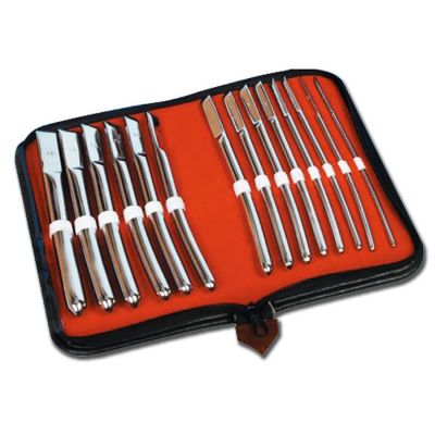 Set dilatatori di Hegar cromati - 14 pezzi 