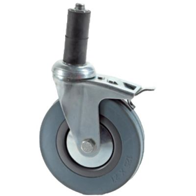 Kit 4 ruote piroettanti con freno per letto da degenza