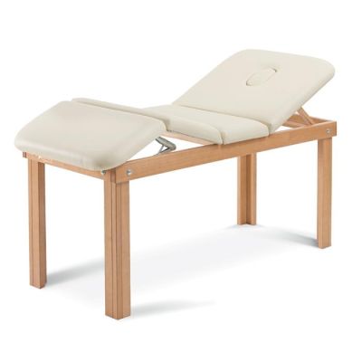 Lettino in legno DENEB a 3 snodi con foro MO714 - Larghezza cm 74