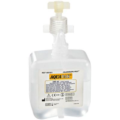 Acqua sterile distillata Aquapak da 340 ml - Con adattatore