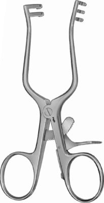 Divaricatore Aesculap Weitlaner 2x3 denti smussi - 110mm