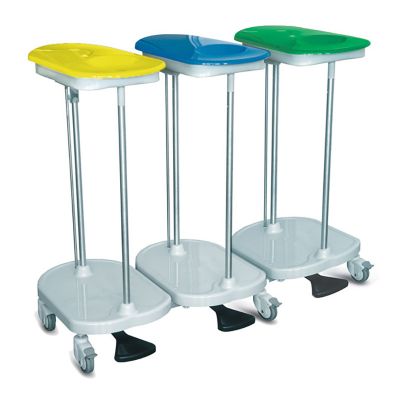 Carrello biancheria portasacco a pedale - 3 sacchi