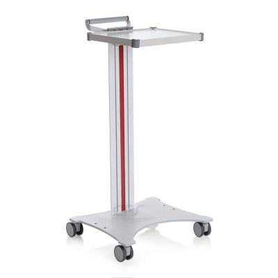 Carrello in alluminio e acciaio EOLO CI123 - Base + 1 ripiano mm 350 x 400