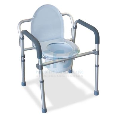 Sedia comoda WC in alluminio CLASSIC a 4 funzioni - Pieghevole