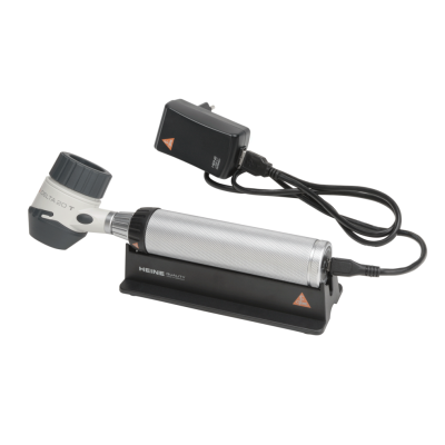 Dermatoscopio HEINE DELTA®20 T con piastrina con scala, BETA 4 USB manico ricaricabile - K-010.28.388