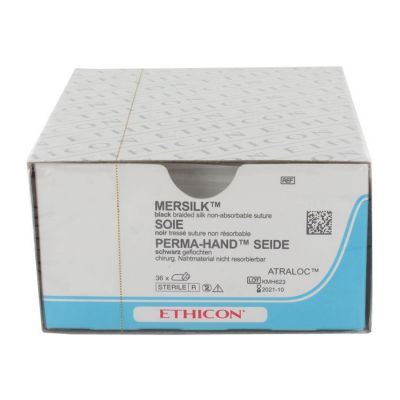 Sutura Ethicon Seta PERMA-HAND 683H - 4-0, Ago 3/8 FS-2S mm 19 - Nero (conf. 36 pz.)